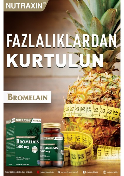 Bromelain 60 Kapsül 2 Adet