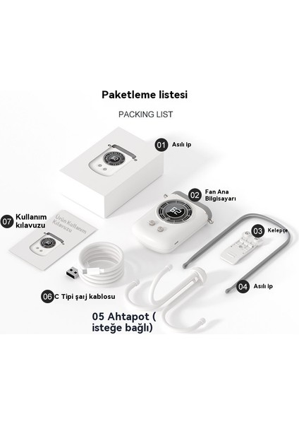 Bir USB Vantilatör ile Asılı (Yurt Dışından)