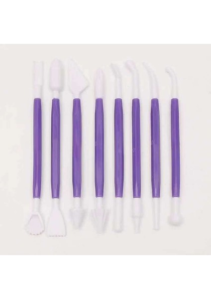 8 Parçalı Seramik Plastik Kek Pişirme Kabartma Araçları (Yurt Dışından)