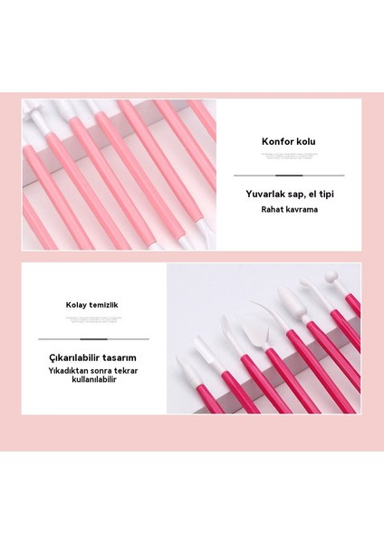 8 Parçalı Seramik Plastik Kek Pişirme Kabartma Araçları (Yurt Dışından) fırsatları