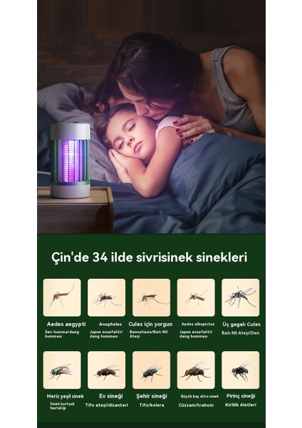 Sivrisinek Işık USB Şarj Mor Işık Yatak Odası (Yurt Dışından) indirimleri