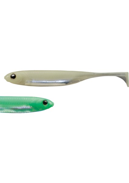 Flash J Shad Sw 10CM (4'') #134 Luminova Glow Silver Silikon Balık (5 Adet)