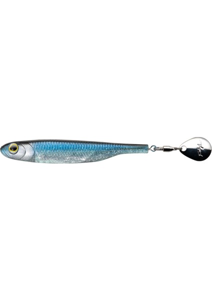 Flash J Spin Elastomer Sw 10CM (4'') #101 Sardine Silver Silikon Balık (3 Adet)