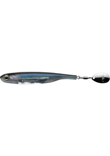 Flash J Spin Elastomer 10CM (4'') #04 Blue Shad Silver Silikon Balık (3 Adet)