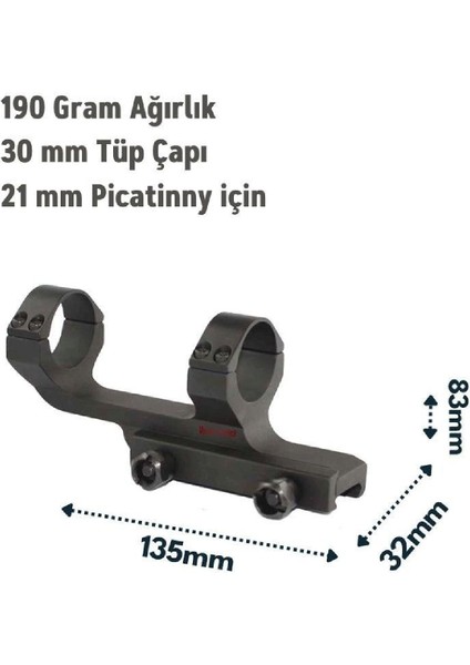 Vector Yekpare Dürbün Ayağı SCTM-24A 21MM