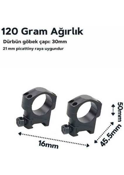 30MM Dürbün Için Picattiny Ray Ayağı - Orta
