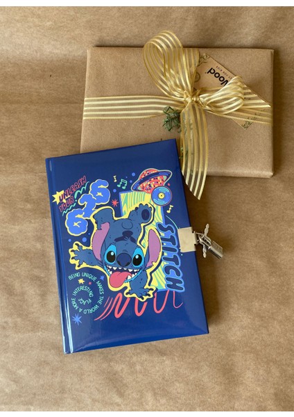 Lilo & Stitch Kilitli Hatıra Defteri | 14X20 cm – 80 Yaprak Sert Kapaklı Günlük