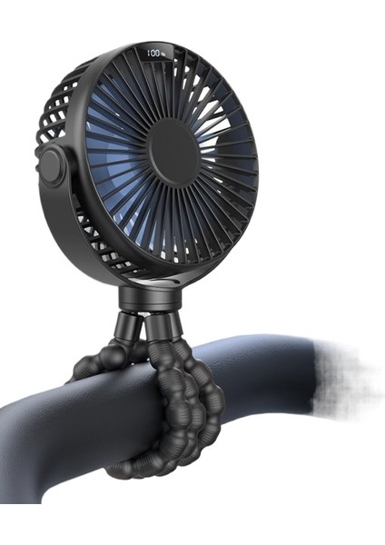 Ahtapot Bebek Arabası Taşınabilir El USB Küçük Fan (Yurt Dışından)