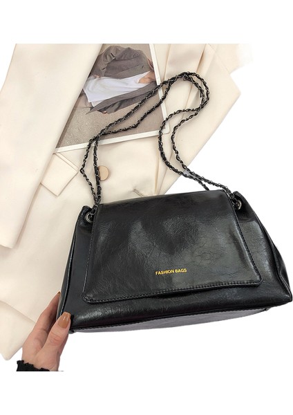 Yeni Kadın Moda Retro Tek Omuz Eğik Rahat Doku Küçük Kare Çanta (Yurt Dışından)