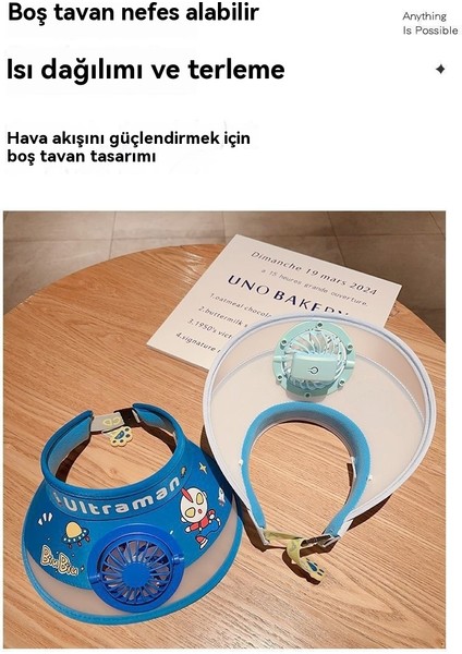 USB Fan ile Çocuk Güneş Şapkası (Yurt Dışından)