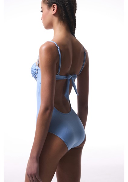 Mavi Tokalı Mayo - Gamze Erçel Koleksiyonu