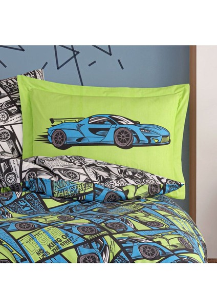 Cars Mavi - Poplin Studio Tek Kişilik Nevresim Takımı