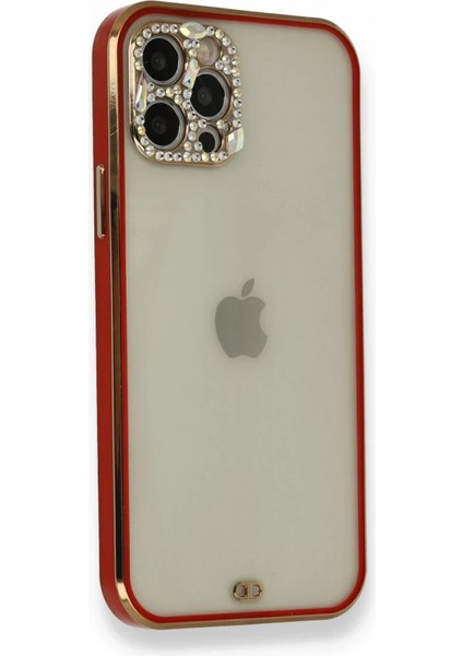 Iphone 12 Pro Kılıf Liva Taşlı Silikon - Kırmızı Bstmy fiyatları