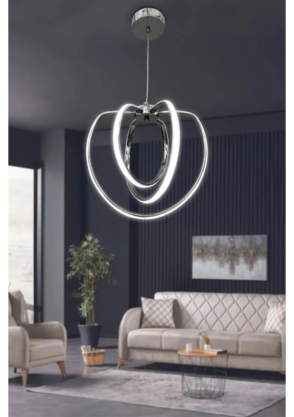 Afra Elips 3\'lü Sarkıt LED Avize
