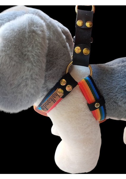 Köpek göğüs tasması küçük ve orta ırk yumuşak renkli kolon hakiki deri kapamalı genişlik:2,5cm göğüs ölçüsü:40-65cm ayarlamalı dog harness GT3-7 modelleri