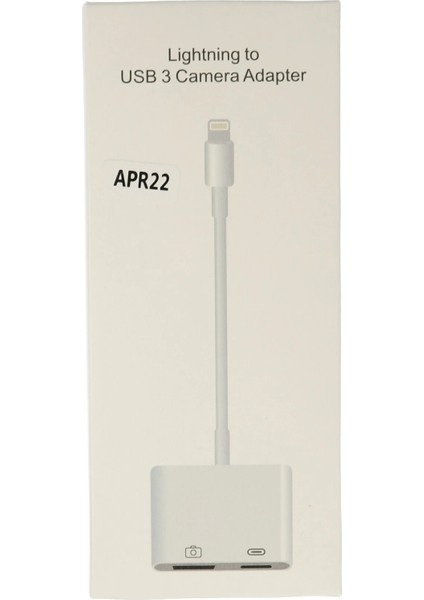 APR22 Iphone Otg 2in1 - Beyaz Bstmy