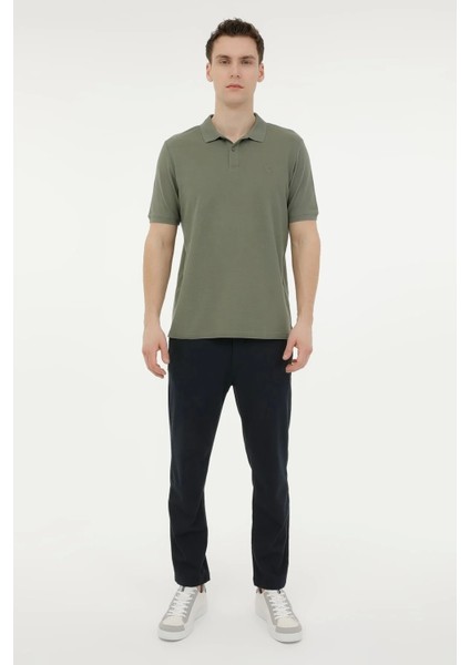 CT953 Yakali Erkek Tshirt - Haki
