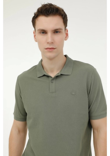 CT953 Yakali Erkek Tshirt - Haki