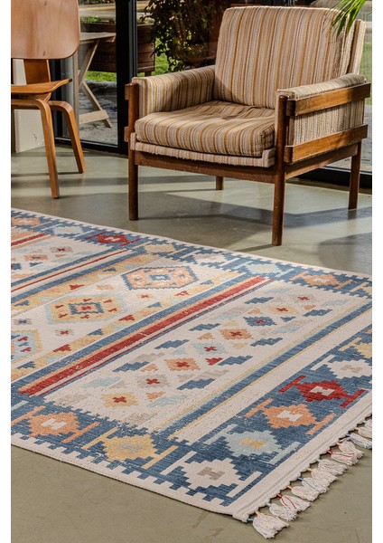Antique AN006 Çok Renkli Hav Toz Vermez Salon Mutfak Koridor Oturma Odası Yolluk Halı
