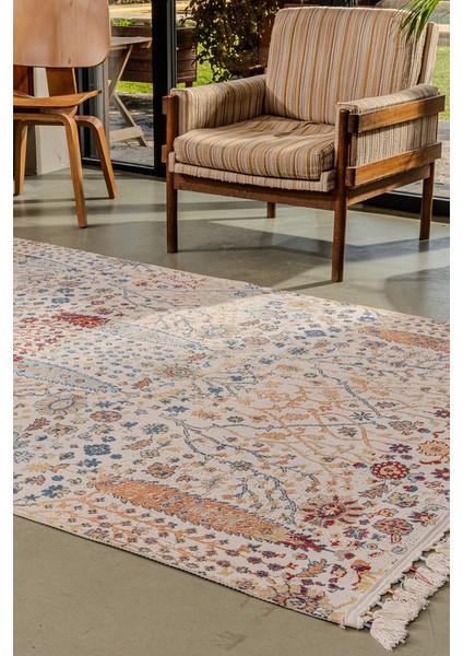 Antique AN005 Çok Renkli Hav Toz Vermez Salon Mutfak Koridor Oturma Odası Yolluk Halı