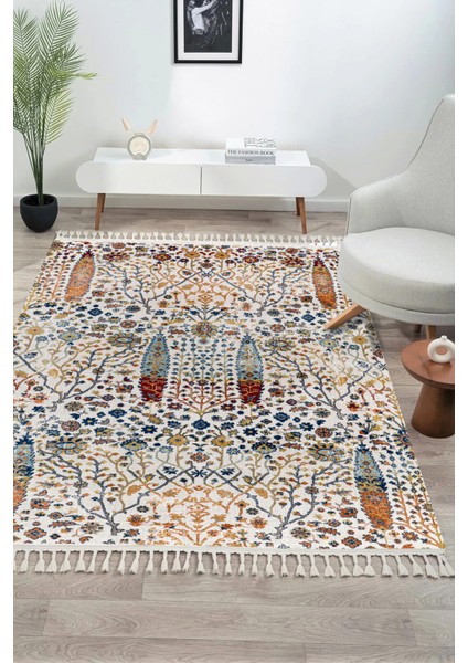 Antique AN005 Çok Renkli Hav Toz Vermez Salon Mutfak Koridor Oturma Odası Yolluk Halı modelleri