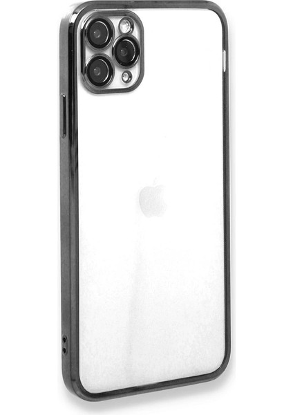 Iphone 11 Pro Max Kılıf Razer Lensli Silikon - Gümüş Bstmy