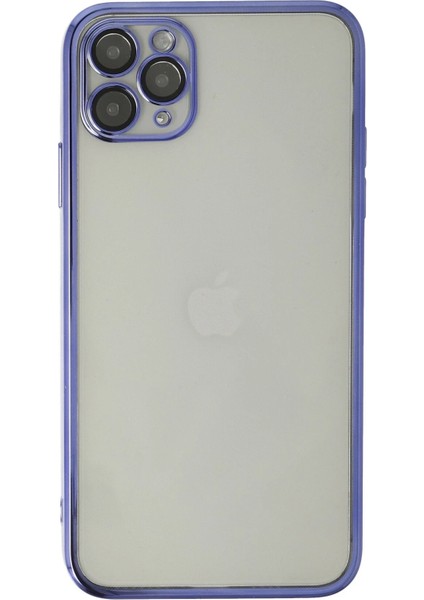 Iphone 11 Pro Max Kılıf Razer Lensli Silikon - Mor Bstmy