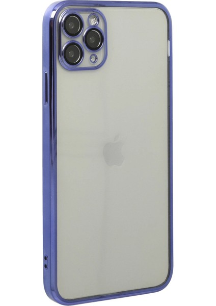 Iphone 11 Pro Max Kılıf Razer Lensli Silikon - Mor Bstmy
