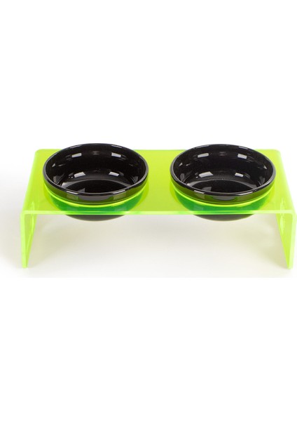 2'li Yeşil Pleksi Dekoratif Kedi ve Köpek Seramik Mama & Su Kabı Paspas Hediye fiyatları