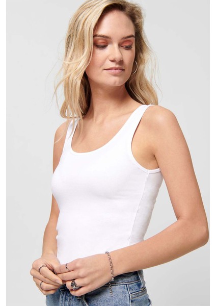 Kadın Günlük Basic Düz Kolsuz Bluz Atlet - 15095808 modelleri