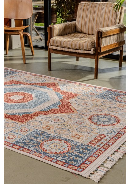 Antique AN003 Çok Renkli Hav Toz Vermez Salon Mutfak Koridor Oturma Odası Yolluk Halı