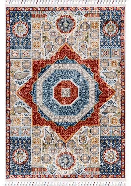Antique AN003 Çok Renkli Hav Toz Vermez Salon Mutfak Koridor Oturma Odası Yolluk Halı indirimleri