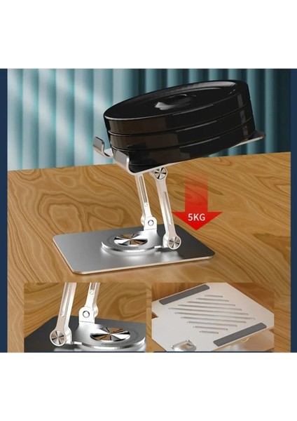 Telefon Tablet Standı Metal 360 Dönen Ayarlanabilir Kademeli Stand Delikli Havalandırmalı Güçlü indirimleri