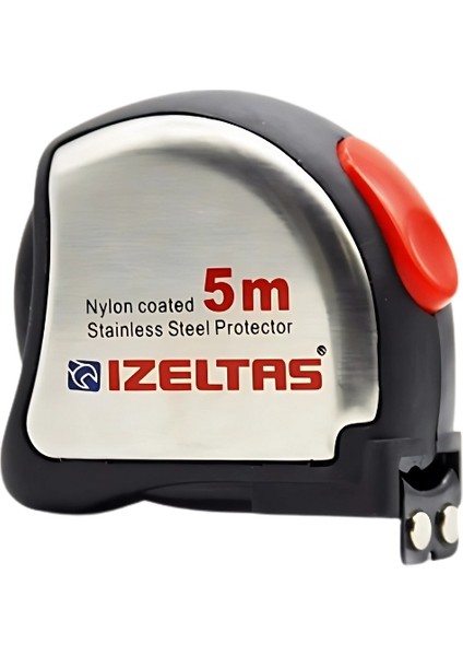 | Şerit Metre, Mıknatıslı Uç ile Yüzeye Yapışan Krom Metre, 5 m, 19 mm