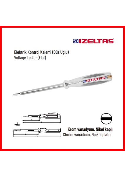 | Kontrol Kalemi, 135 mm, Elektrik Akımı Testi için Güvenli ve Hassas fırsatları