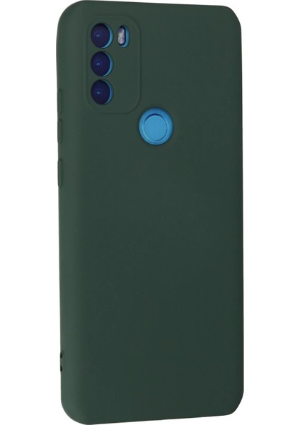 General Mobile Gm 21 Plus Kılıf Nano Içi Kadife Silikon - Koyu Yeşil Bstmy