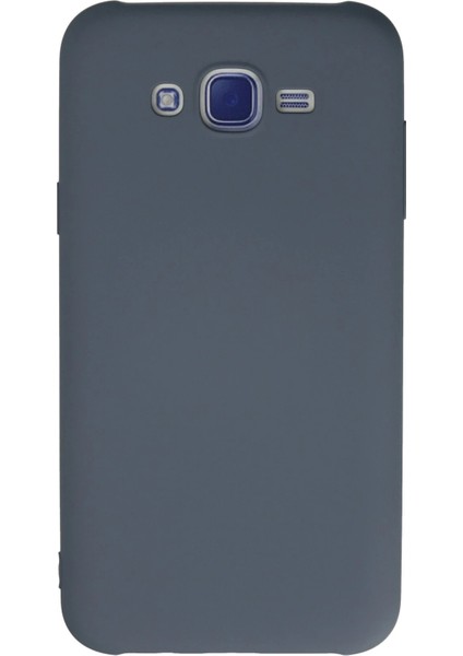 Samsung Galaxy J7 Kılıf Nano Içi Kadife Silikon - Gri Bstmy
