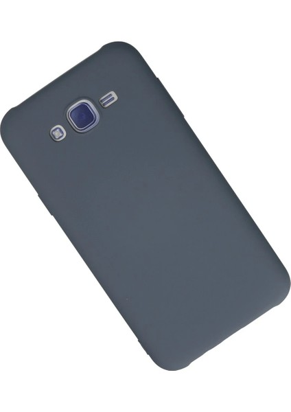 Samsung Galaxy J7 Kılıf Nano Içi Kadife Silikon - Gri Bstmy