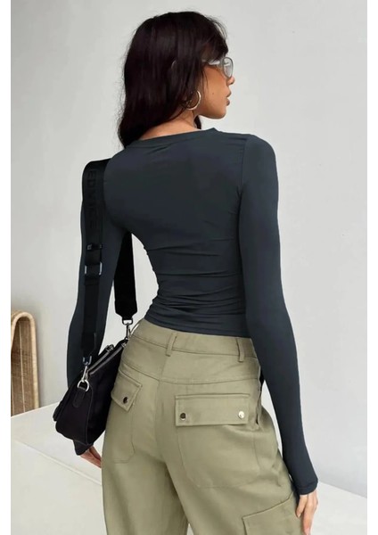 Bisiklet Yaka Basic Uzun Kollu Body modelleri
