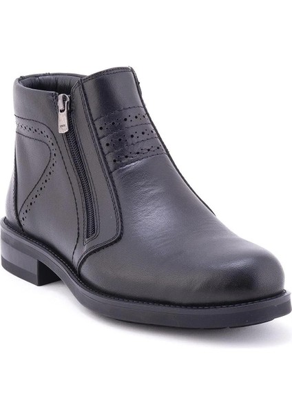 Pıel 36255-H Siyah Erkek Kışlık Deri Comfort Bot