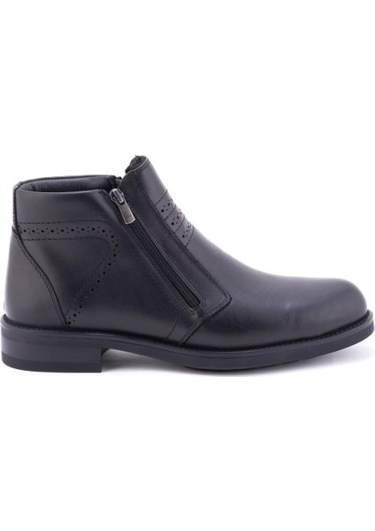 Pıel 36255-H Siyah Erkek Kışlık Deri Comfort Bot