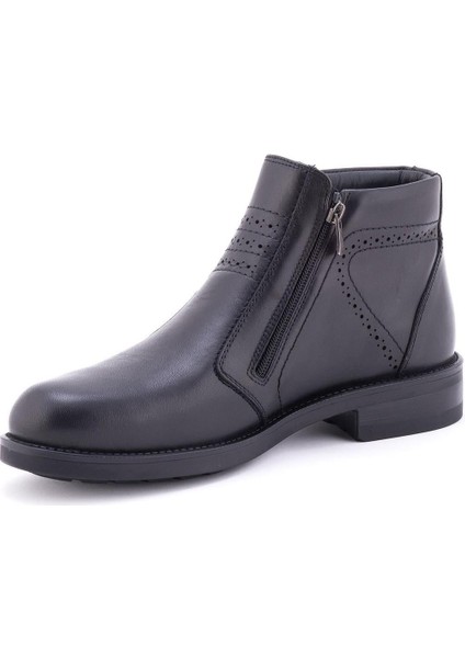 Pıel 36255-H Siyah Erkek Kışlık Deri Comfort Bot