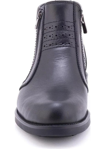 Pıel 36255-H Siyah Erkek Kışlık Deri Comfort Bot
