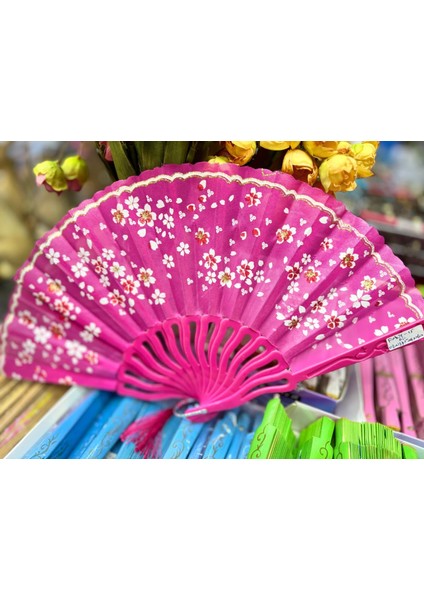 Plastik Desenli Yelpaze