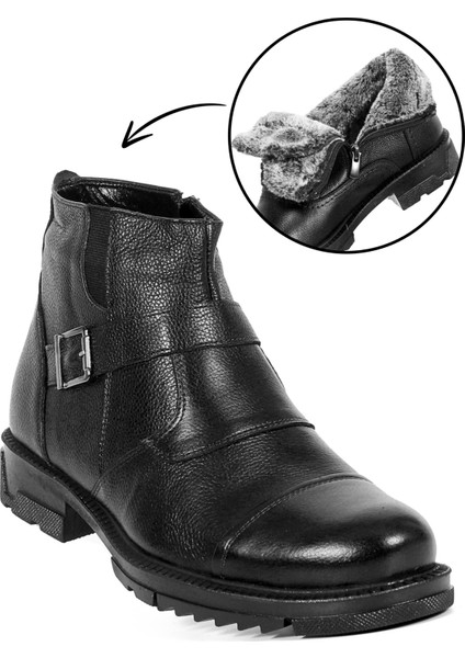 Swat Life 4248 Siyah Erkek Hakiki Deri Bot