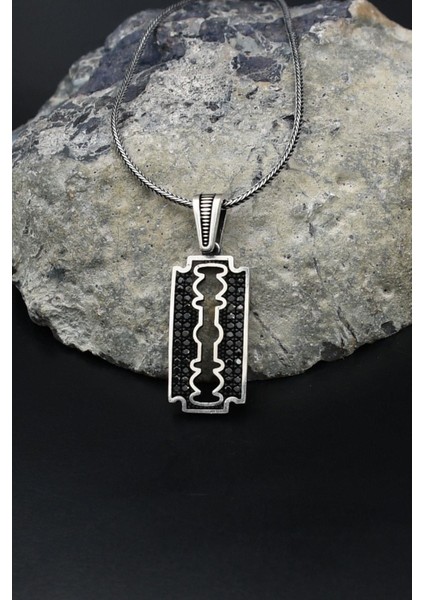 Jilet Desenli Mikro Taş Süslemeli 925 Ayar Gümüş Kolye Zincir 901799 fiyatları