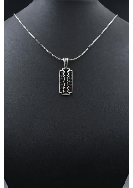 Jilet Desenli Mikro Taş Süslemeli 925 Ayar Gümüş Kolye Zincir 901799 indirimleri