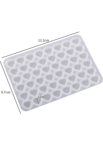 Epoksi Silikon Kalıp Çoklu Kalp Bileklik Kolye Halhal Süsleme Kalıbı 2 (Iki) Pimli 1,1cm fiyatları