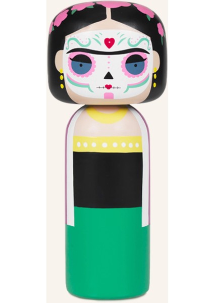 El Boyaması Kokeshi Figür, 14,5 cm