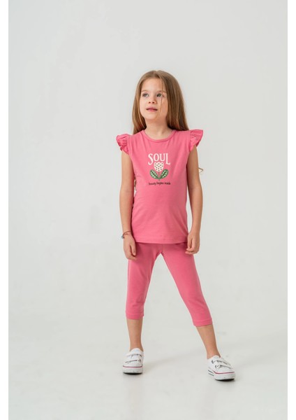Lale Baskılı Kız Çocuk Takım 50361